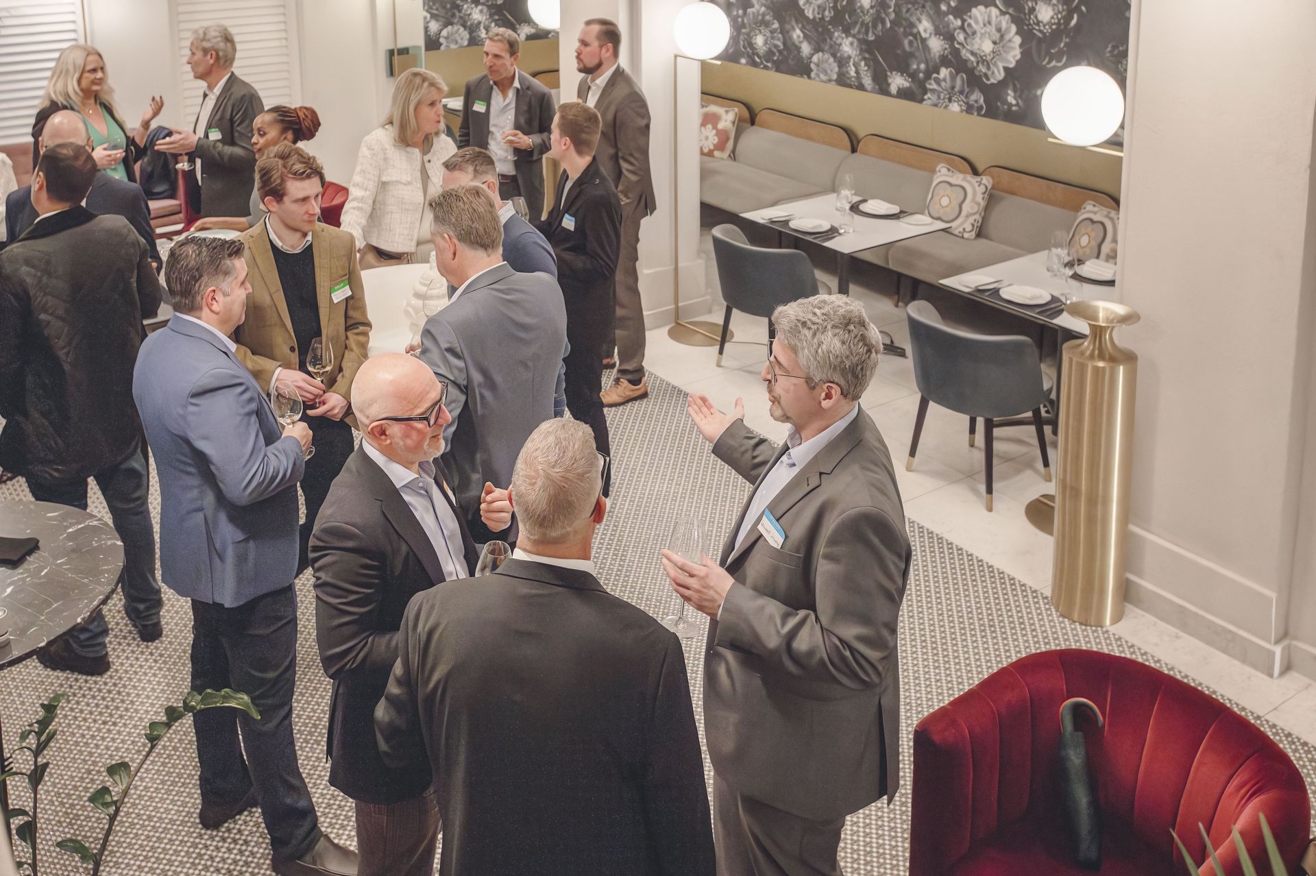 Networking during Chevron Group C-Level Dinner at Under Grain in Valletta, Malta 